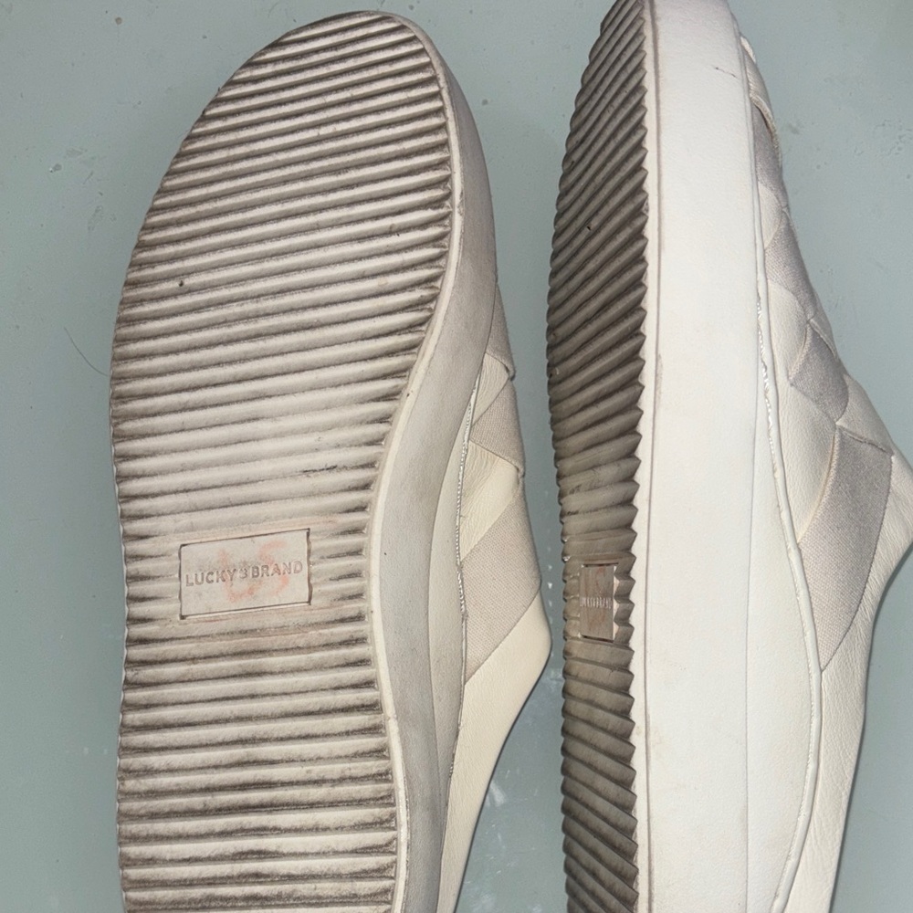 Lucky Brand Women's Cream Woven Mules - Picture 3 of 3